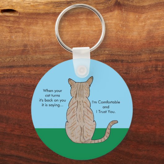 Achterkant van de kat sleutelhanger (Achterkant)