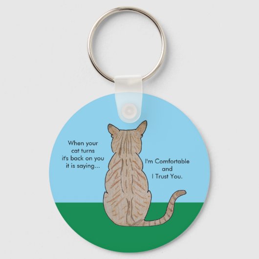 Achterkant van de kat sleutelhanger (Achterkant)