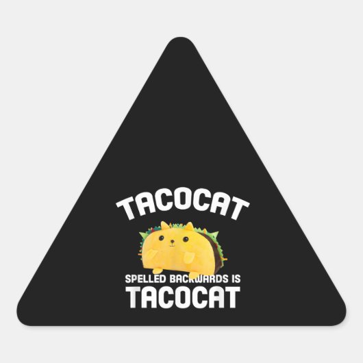 Achterkant van de takenkat is Taco Cat Sticker (Voorkant)
