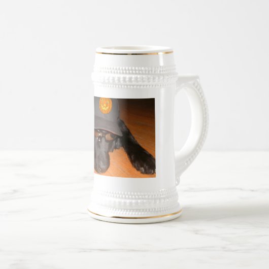 Achterkant van deze halloween bierpul (Voorkant rechts)