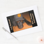 Achterkant van deze halloween rechthoekige sticker (Envelop)