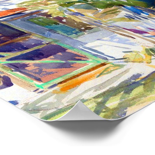 Achterkant van het oude huis door Childe Hassam Poster (Hoek)