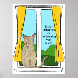 Achterkant van kat mogelijke betekenissen poster