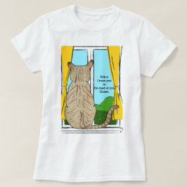 Achterkant van Kattenvertrouwen of Dole Ronde Klok T-shirt