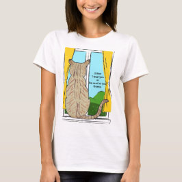 Achterkant van Kattenvertrouwen of Dole Ronde Klok T-shirt