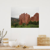 Achterkant van Kissing Camels in Garden of the God Poster (Keuken)