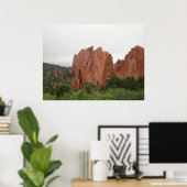 Achterkant van Kissing Camels in Garden of the God Poster (Thuiskantoor)