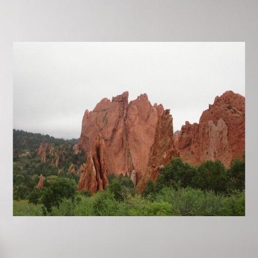 Achterkant van Kissing Camels in Garden of the God Poster (Voorkant)