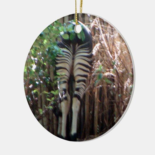 Achterkant van Okapi Keramisch Ornament (Links)