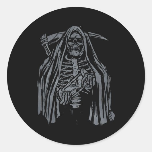Achterkant van Rand Reaper Ronde Sticker (Voorkant)