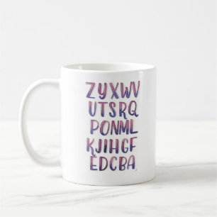Achterkant Waterverf Alphabet Koffiemok