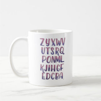 Achterkant Waterverf Alphabet Koffiemok