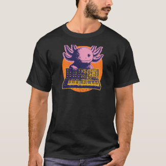 Achterkantdruk, Synthpop New-Wave-Muziek Axolotls- T-shirt