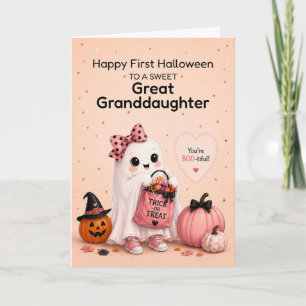 Achterkleindochter Eerste Halloween Lieve Geest Au Kaart