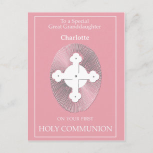 Achterkleindochter Eerste Heilige Communie Maatwer Briefkaart