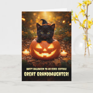 Achterkleindochter Gelukkig Halloween Schattige Ki Kaart