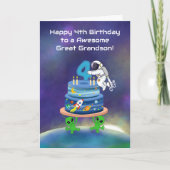 Achterkleinkind Gefeliciteerd 4de verjaardag Ruimt Kaart (Voorkant)