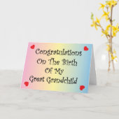 achterkleinkind kaart (Gele Bloem)