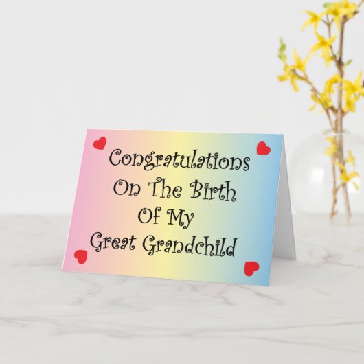 achterkleinkind kaart (Gele Bloem)