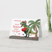 achterkleinzoon aangepaste naam Valentijn dinosaur Kaart (Voorkant)