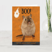 achterkleinzoon Boo Humorous Halloween Gerbil Kaart (Voorkant)
