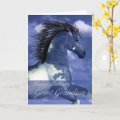 achterkleinzoon Equine Verjaardag Kaart Noord-Amer (Gele Bloem)