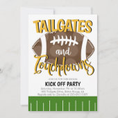 Achterklep en Touchdowns Voetbal ELKE TEAMKLEUR Kaart (Voorkant)