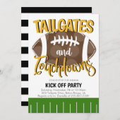 Achterklep en Touchdowns Voetbal ELKE TEAMKLEUR Kaart (Voorkant / Achterkant)