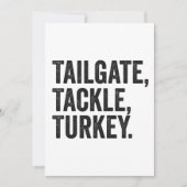 Achterklep Tackle Kalkoen Grappige Thanksgiving Vo Kaart (Voorkant)