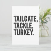 Achterklep Tackle Kalkoen Grappige Thanksgiving Vo Kaart (Staand voorkant)