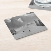 Achterlandskisklimmers in vers poeder kartonnen onderzetters (Schuin)