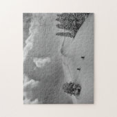 Achterlandskisklimmers in vers poeder legpuzzel (Verticaal)