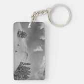 Achterlandskisklimmers in vers poeder sleutelhanger (achterkant)