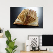 Achterlicht antiek boek poster (Thuiskantoor)