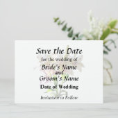 Achterlicht Bleek Roze Lelies Save The Date (Staand voorkant)
