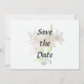 Achterlicht Bleek Roze Lelies Save The Date (Achterkant)
