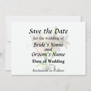 Achterlicht Bleek Roze Lelies Save The Date