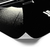 Achterlicht Stilte – Voidform Silhouette Auto Kuns Poster (Hoek)
