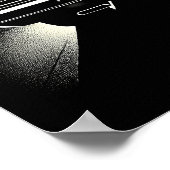 Achterlicht stilte – Voidform Silhouette Car Art Poster (Hoek)