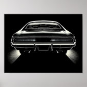 Achterlicht stilte – Voidform Silhouette Car Art Poster (Voorkant)