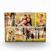 Achternaam 5 Photo Collage Script Fotoblokken (Voorkant)