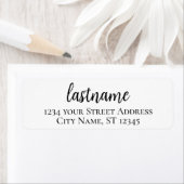 Achternaam - Aangepast adres van Madeline Script Etiket (Insitu)