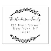 Achternaam aangepast script retouradres rubberstempel (Afrduk)