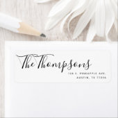 Achternaam achternaam modern retouradres etiket (Insitu)