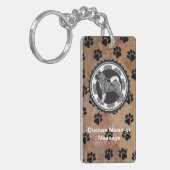 Achternaam Akita Paws Hondenras Lover Sleutelhanger (Voorkant Links)
