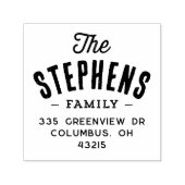 Achternaam arch schattige eenvoudige terugkeer adr zelfinktende stempel (Design)