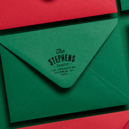 Achternaam arch schattige eenvoudige terugkeer adr zelfinktende stempel