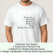 Achternaam Beroemde Naam Trend Jack Custom 02B T-shirt