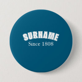 Achternaam Collegiale Vormgeving Ronde Button 7,6 Cm