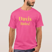 Achternaam Davis, achternaam Davis, Funny Davis La T-shirt (Voorkant)